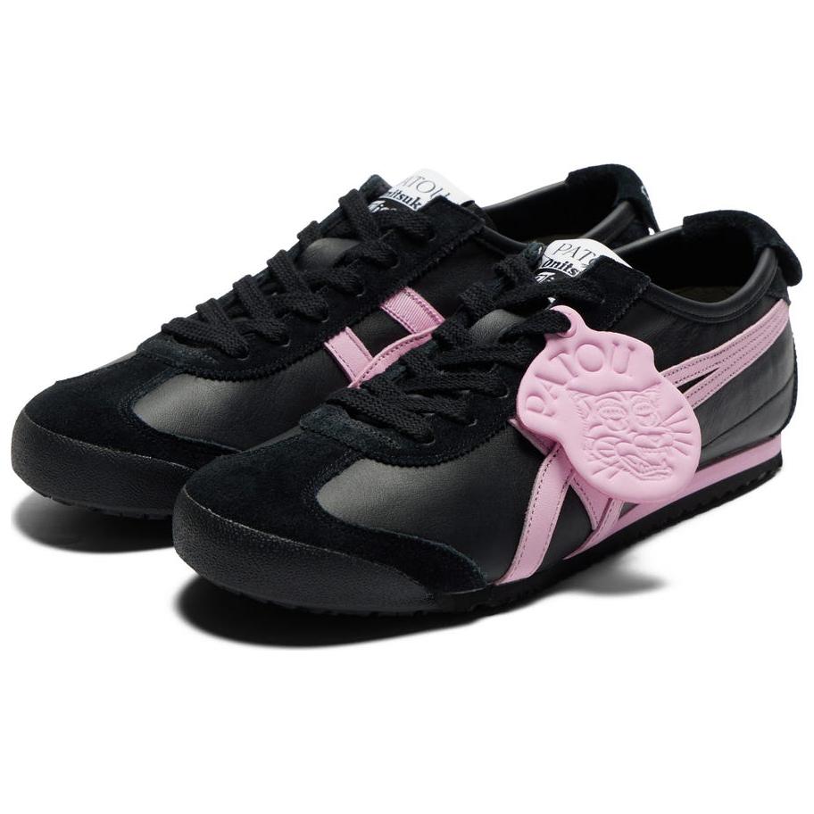 PATOU X Onitsuka Tiger Mexico 66 Black Pink Unisex Sneakers White 1183C380-001