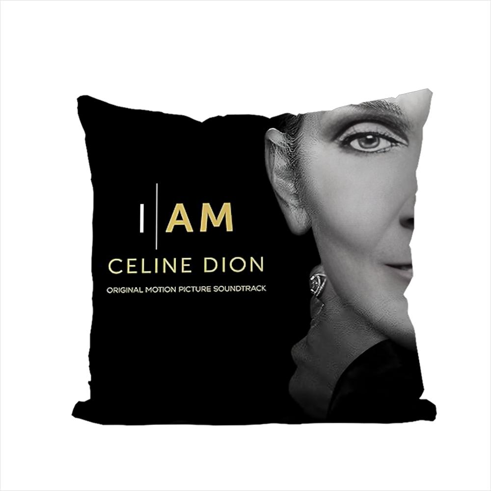 Singer CCeline Dion Pillow Case For Car Sofa Decorative Home Doublesided Print Plush Square Throw Pillow Cushion Cover