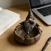Cartoon Gnome Ashtray Heat-Resistant Resin Dwarf Decorative Storage Bowl Portable Travel Home Office Outdoor Ash Storage Tray