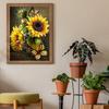 5D Diy Diamond Painting Cartoon Beautiful Sunflowers Cross Stitch Set Full Diamond Embroidery Mosaic Art Picture of Rhinestones Decor Gift