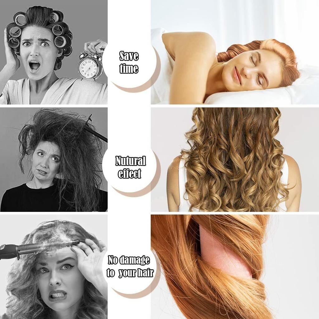 DIY Hair Curlers Heatless Curling Rod Soft Headband No Heat Wave Form Women Girl