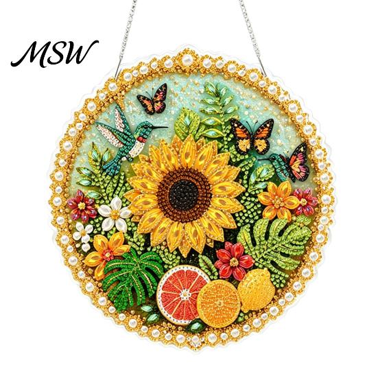 Rhinestone Painting Suncatcher Kit Christmas Kit, DIY Faux Pearl Art Ornament Craft Crafts for Adults Beginner, Acrylic Xmas Handmade Ornaments