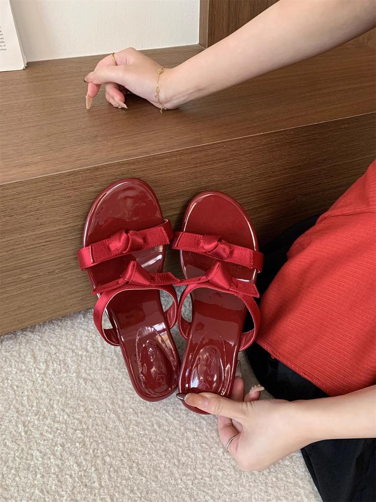 Fashion Square Heel Slippers Casual Rubber Flip Flops Shoes Woman 2025 Shale Female Beach Pantofle Block Luxury Soft Hawaiian Sabot New