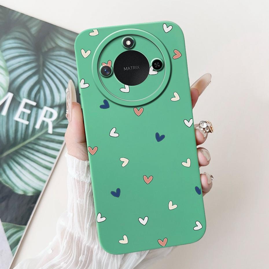 Phone Case For Honor X9c Smart 5G Pretty Girl Flower Printed Soft Silicone Back Cover For Honor X9C X9cSmart Cases Bumpers