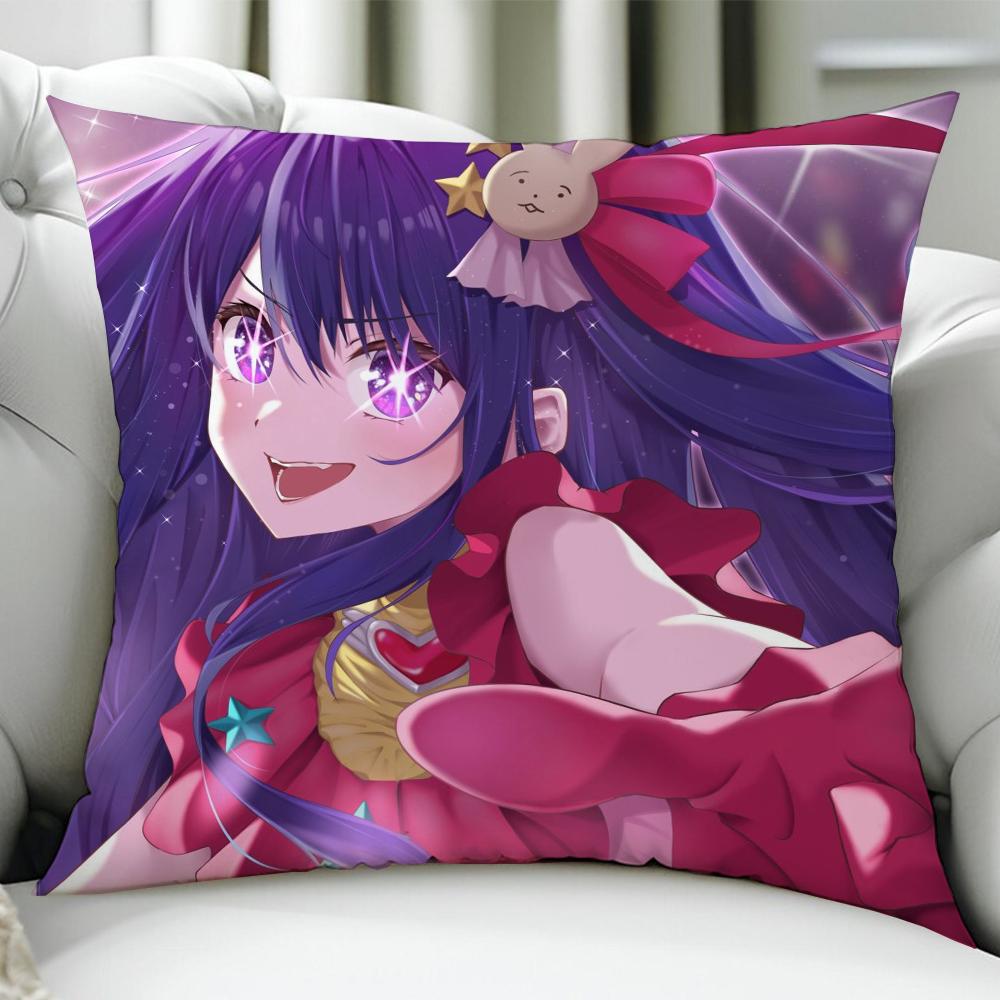 OOshi No Ko cushion cover Birthday Anniversary Gifts Double Sided Printed Zipper Cushion Cover Soft Skin Bedding