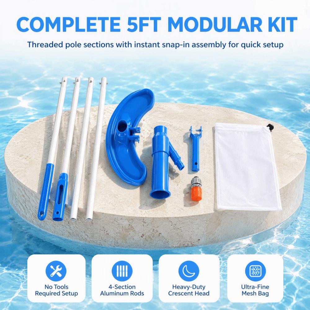 Efficient Underwater Pool Skimmer Multi-Functional Garden Hose Vacuum Pool Vacuum Cleaner Spas