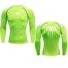 Printed Men's Athletic Compression Shirts Athletic Quick Dry Breathable Rash Guard Athletic Tight Workout Tops Summer Men