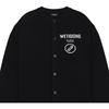 We11Done FW26 1506 Logo Button Long Sleeve Knit Sweater Unisex sweater WD-KC2-26-605-U-BK