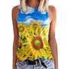 Sunflower Floral Dandelion 3D Print Tank Top New Women Streetwear Y2k Tops Oversized Vest Off Shoulder Sleeveless Woman Camisole