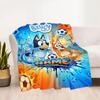 Soccer Fun Bluey Personalized Text Blanket Gift Customizable Blanket Soft Warm Cozy Suitable for Sofa Office Nap Living Room Ideal for All Seasons