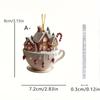 Fancyfamily 1PC Christmas Tree Snow House Coffee Cup 2D Acrylic Pendant Decoration Christmas Decoration