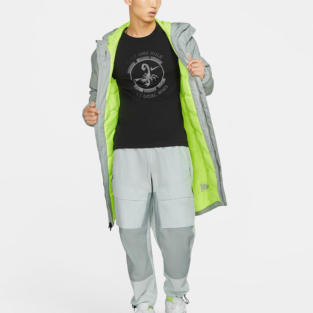Nike Парки Мужские Серые С Капюшоном Умеренные