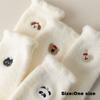 Cartoon Floor Plush Sock Thicken Fluffy Mid Socks Cute Mink Velvet Socks