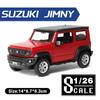 1:26-масштабная модель автомобиля из сплава Suzuki Jimny, звуковая и световая коллекция, имитация внедорожников, литые под давлением автомобили, игрушки для детей