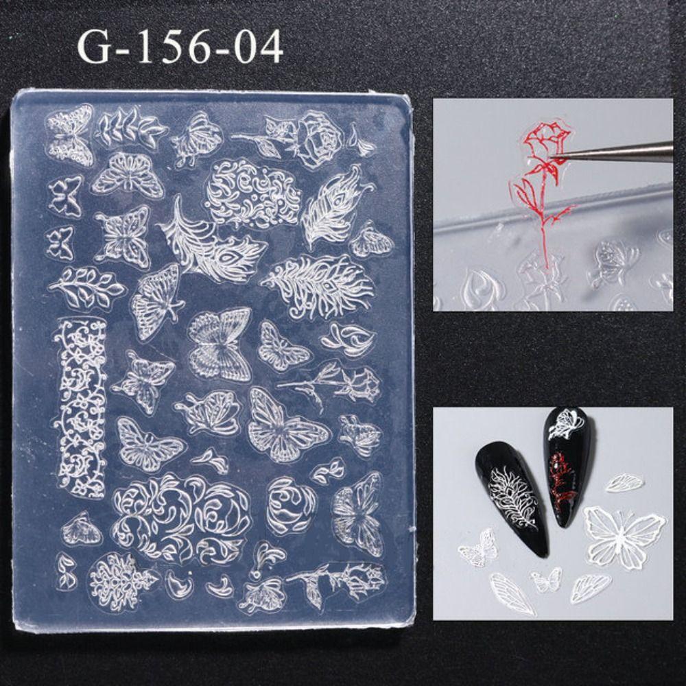 Winter Sweater Nail Carving Manicure Tool Snowflake Relief Mould Hot Gel Stencils for nail diy