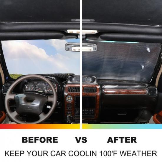 Солнцезащитный козырек на присосках для автомобиля, чехол на лобовое стекло и окно для Toyota Prado LC90 1996-2002