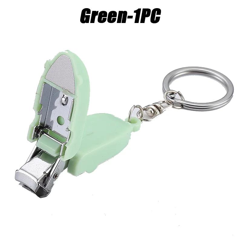 Портативные кусачки для ногтей Мини брелок Кусачки для ногтей из нержавеющей стали Защита от брызг Складные кусачки для ногтей Мини дорожные кусачки для ногтей