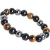 Bracelet - Triple Protection - Tiger's Eye - Hematite - Black Obsidian - Black Agate