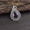 African Amethyst Pendant, 925 Sterling Silver Gemstone Jewelry, Handmade Meditation Pendant, For Thanksgiving Gift