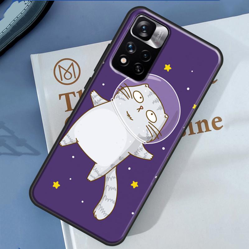 Чехол с котами в космосе для Xiaomi Redmi Note 14 13 Pro 12 11 9 10 9S 10S 11S 12S Redmi 13C 10C 12C 14C