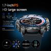 2025 New Military Edition Smart Watch Men 1000mAh Battery 1.7-inch AMOLED HD Display Bluetooth Call Clock Smartwatch LED Flashlight
