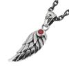 Red Sapphire Wing Small Silver 925 Pendant Top Natural Stone [Grandeur] (No Chain) Men's