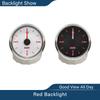 KUS Universal Car Boat Clock 12V 24V With Red Backlight 52mm Round Auto Yacht Accessories 12 Hour