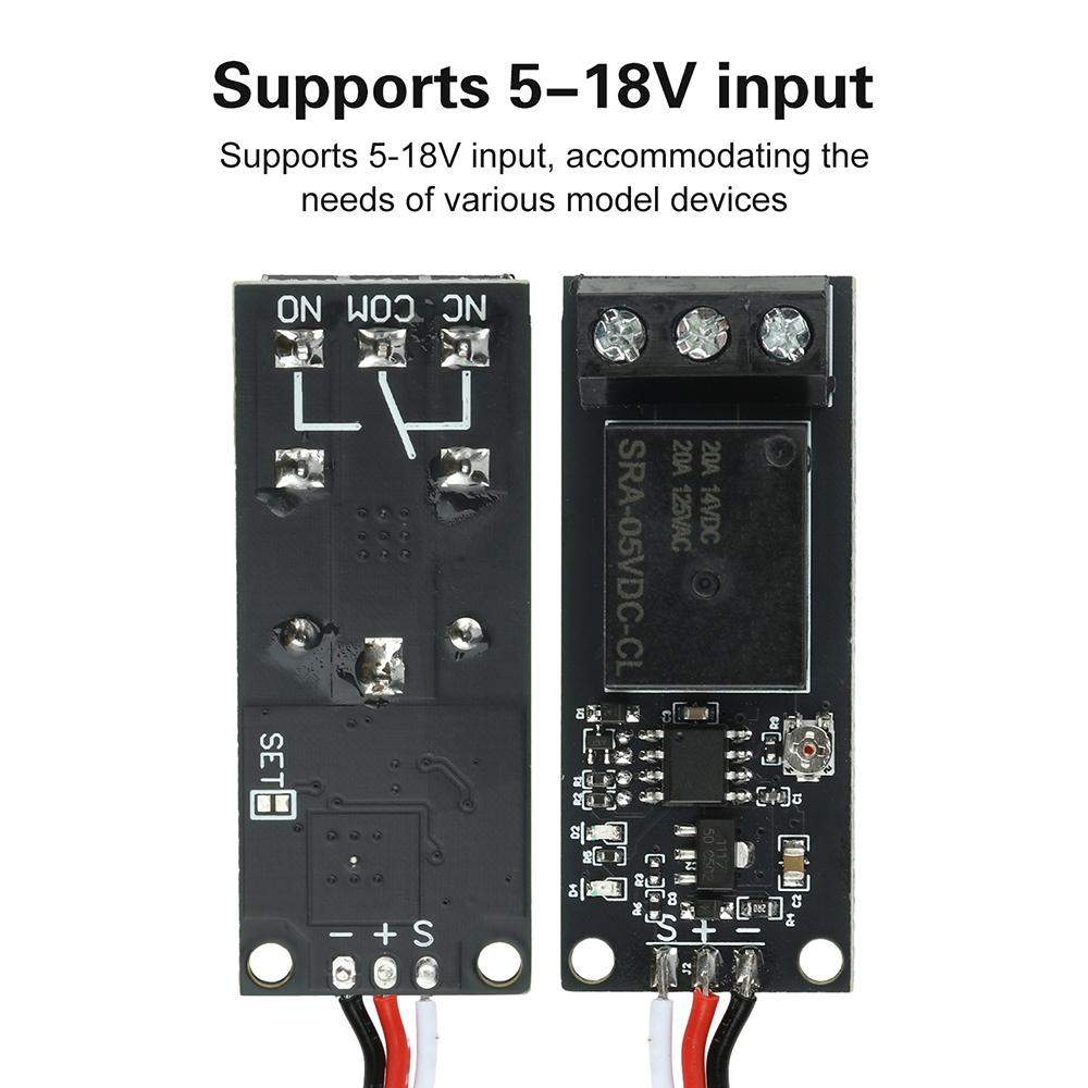 20A Relay Swith RC Model PWM Receiver Control Switch Adjustable Delay Time for RC Model Aircraft Toy Controller