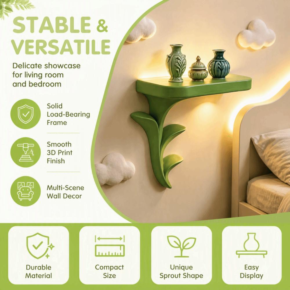 Plant Style Wall Bracket 3D Print Wall Display New Wall Floating Shelf Home Wall Decor