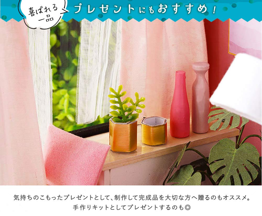 moin moin Кукольный домик Миниатюрный Набор для Рукоделия Современный Стильный Модельная Комната Шикарная Гостиная Маленький Для Начинающих Светодиодная Подсветка Акриловый Бокс Набор +