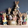 32cm Easter Rabbit Props Home Living Room Decoration Ornaments Simulation Rabbit Easter Grass Fur Rabbit