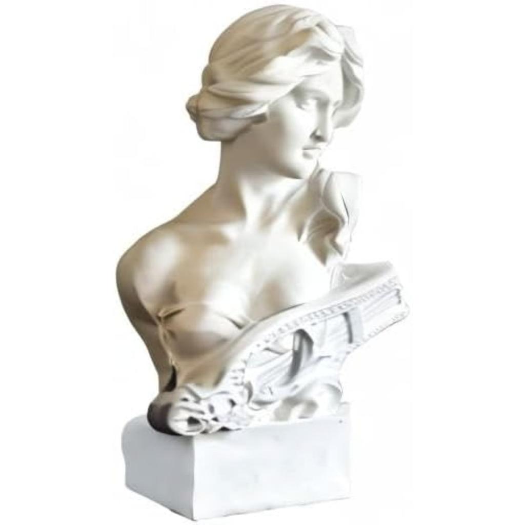Белая греческая богиня скульптура из смолы статуя для домашнего декора (Музыкальная тема)