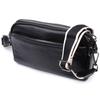 Rectangular Women's Bag with Pockets Made of Genuine Leather Vintage 22597 Black