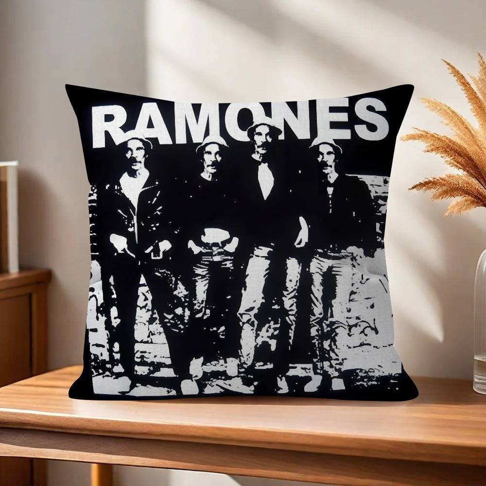 Pillowcase toon Gift Cushion Cover Bedroom Home Sofa Chair Seat Decor pillow case Rock Band RRamones ANIME