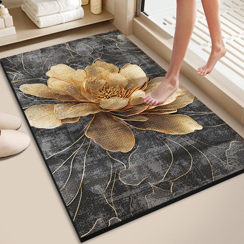 Противоскользящие коврики для ванной комнаты высокого класса, быстросохнущие коврики из диатомовой грязи для ванной