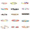 Boho Style Tila Bead Rainbow Braided Bracelet Couples Handmade Geometric Charm Jewelry