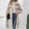 Autumn Women Jackets Fashion New Solid Color Turn-down Collar Long Sleeve Casual Single Breasted Daily Long Coat