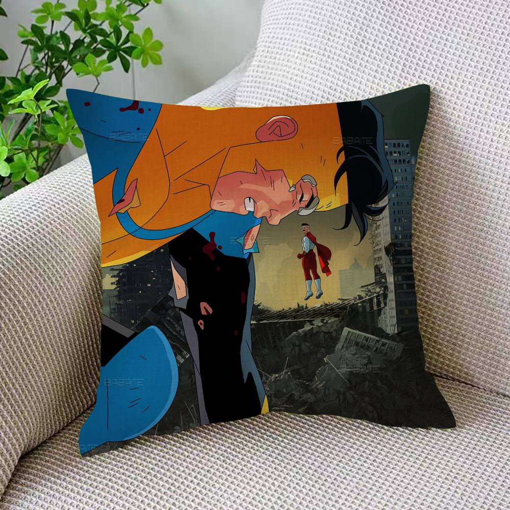 Hero Anime IInvincible Cartoon Personalized Pillow Cover Kids Bedroom Wild Party Decor Pillowcase Kid Birthday Shower Gift