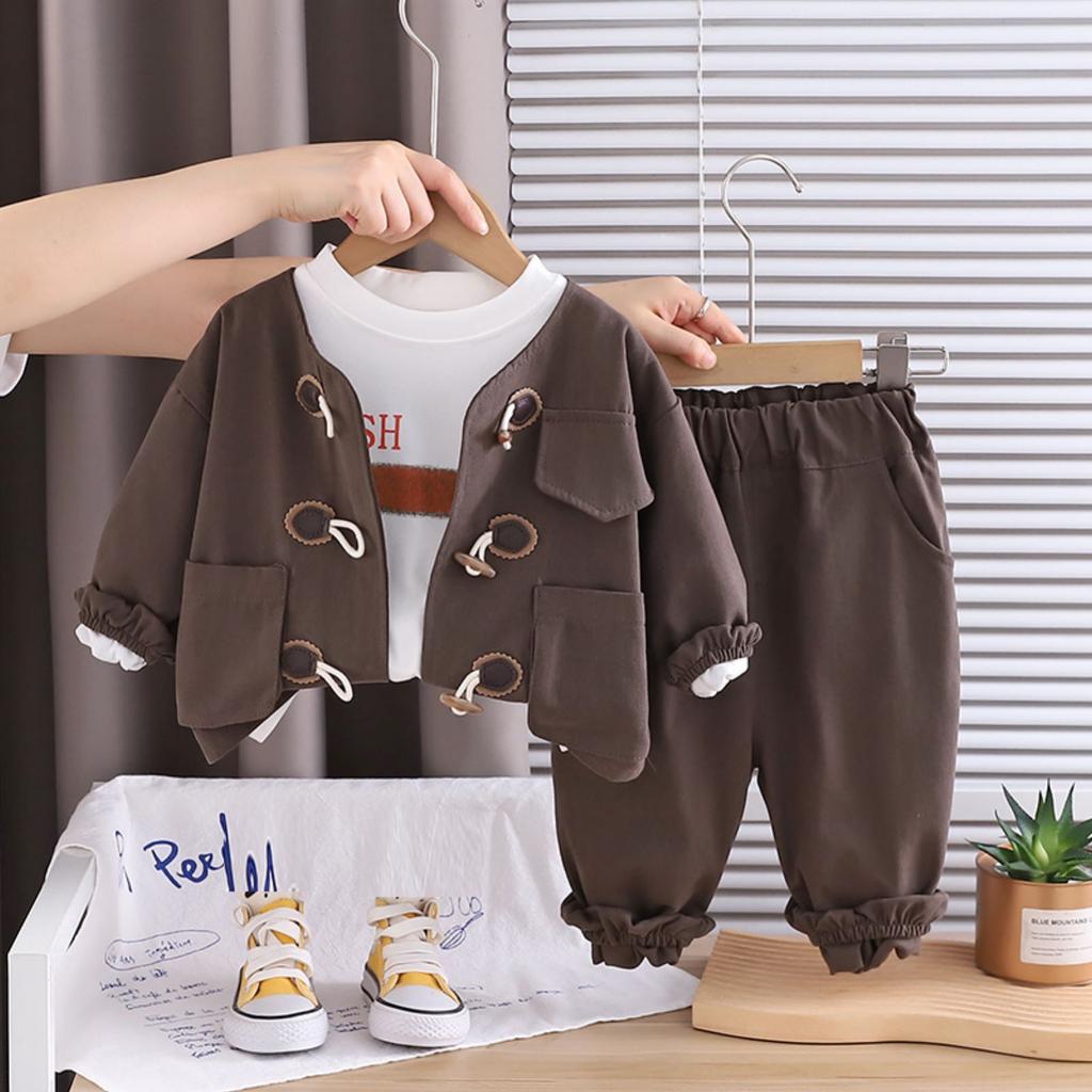 Детский повседневный комплект с длинным рукавом, удобные наряды для повседневной носки