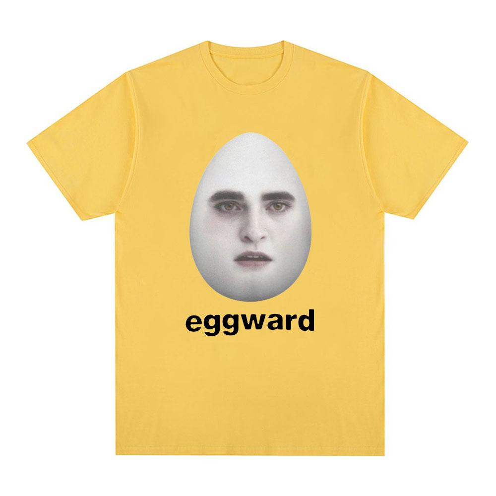 Twilight Eggward Funny Meme T Shirt Edward Cullen Parody Robert Pattinson Humor T-shirts Unisex's Women Cotton Short Sleeve T-shirt