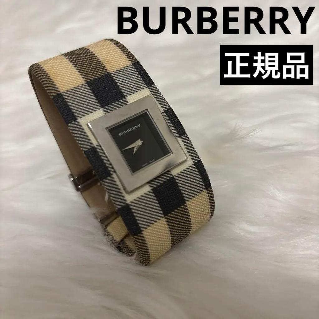 Б/У Оригинальные часы Burberry в бежево-черную клетку