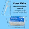 50Pcs/Box High Tensile Strength Dental Floss Carrying Case Toothpick Floss Stick  Oral Hygiene Care