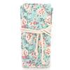 Floral Print Canvas Roll Up Makeup Pencil Curtain Bag Wrap Curtain Pen Storage Pouch