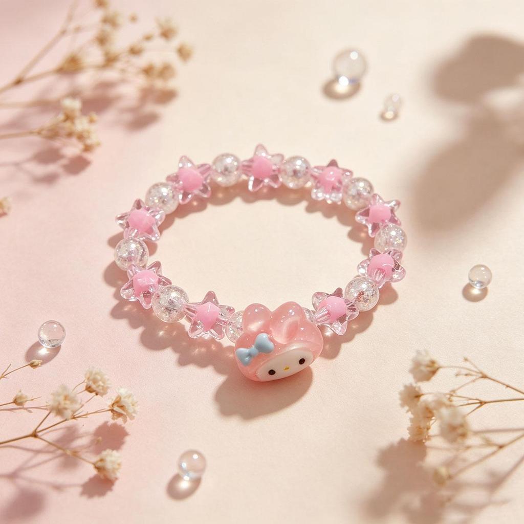 Melody Bracelet Cute Cartoon Wristband Elastic Rope Design Girls Bracelet Student Versatile Wristband