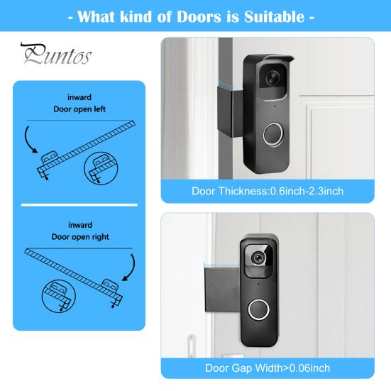Крепление для дверного звонка, противоугонное крепление для видеокамеры, чехол от дождя, простая установка, кронштейн для дверного звонка