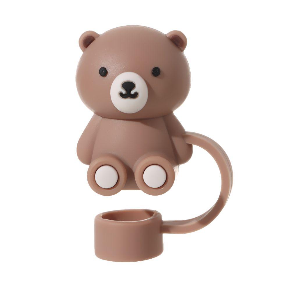 Reusable Splash Proof Straw Tips Cover Cup Accessories Drinking Dust Cap Silicone Straw Plug