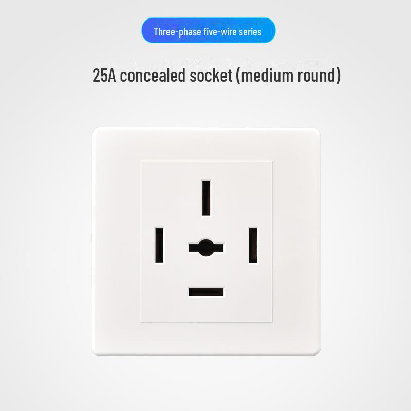 Розетка для кондиционера типа 86 высокой мощности, 20 А с выключателем и 25 А трехфазная четырехпроводная панель