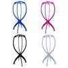 Plastic Wig Stand Collapsible Easy Assembly Portable Travel Wig Head Hairpieces Headgear Hair Styling Drying Display Holder