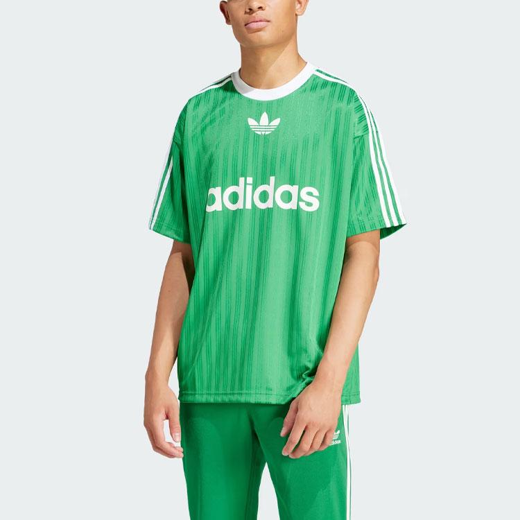 adidas Футболка Adicolor зеленая/белая мужская уличная одежда IM9457