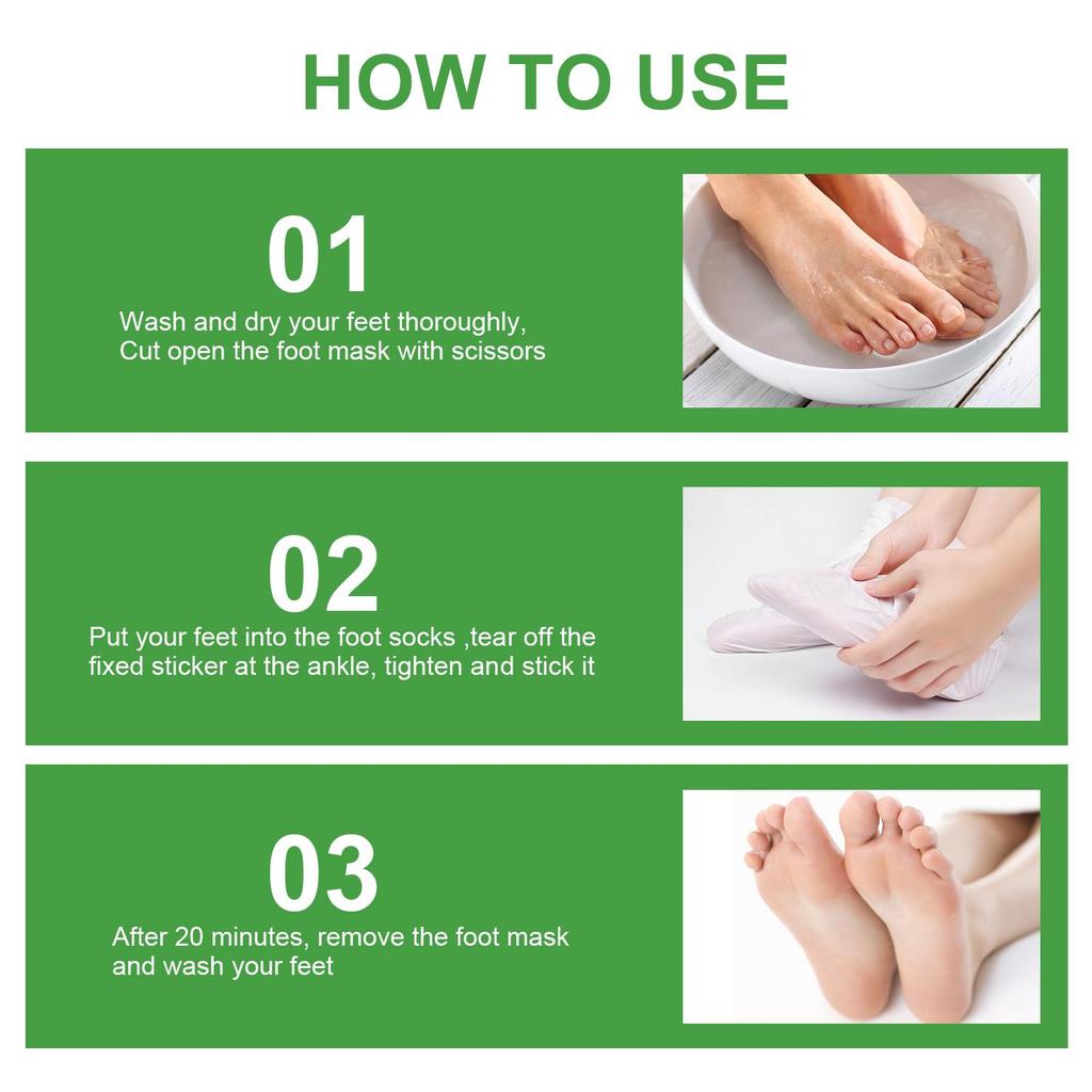 Маска для ног с маслом ши, 5 пар — интенсивное увлажняющее средство для сухих потрескавшихся ног, улучшает огрубевшую кожу и сохраняет мягкость ног